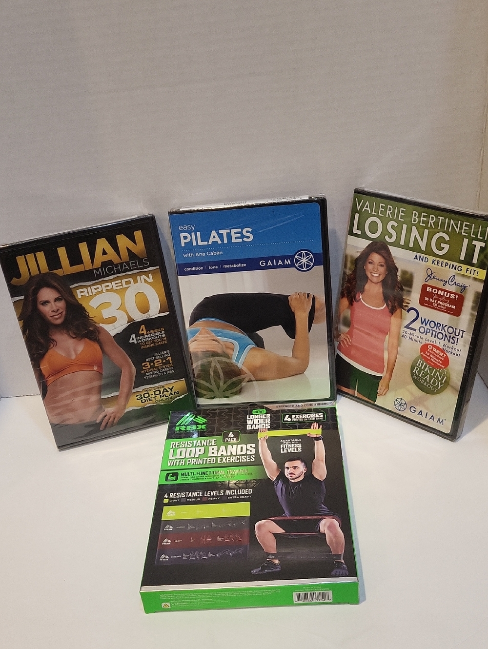 New 3-DVD Fitness Bundle: Jillian Michaels,Pilates, Valerie Bertinelli & 4 Bands